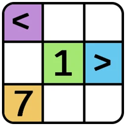 Ikon Futoshiki | game like Sodoku